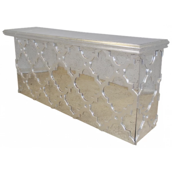 Silver Mercury Glass Filigree Bar
