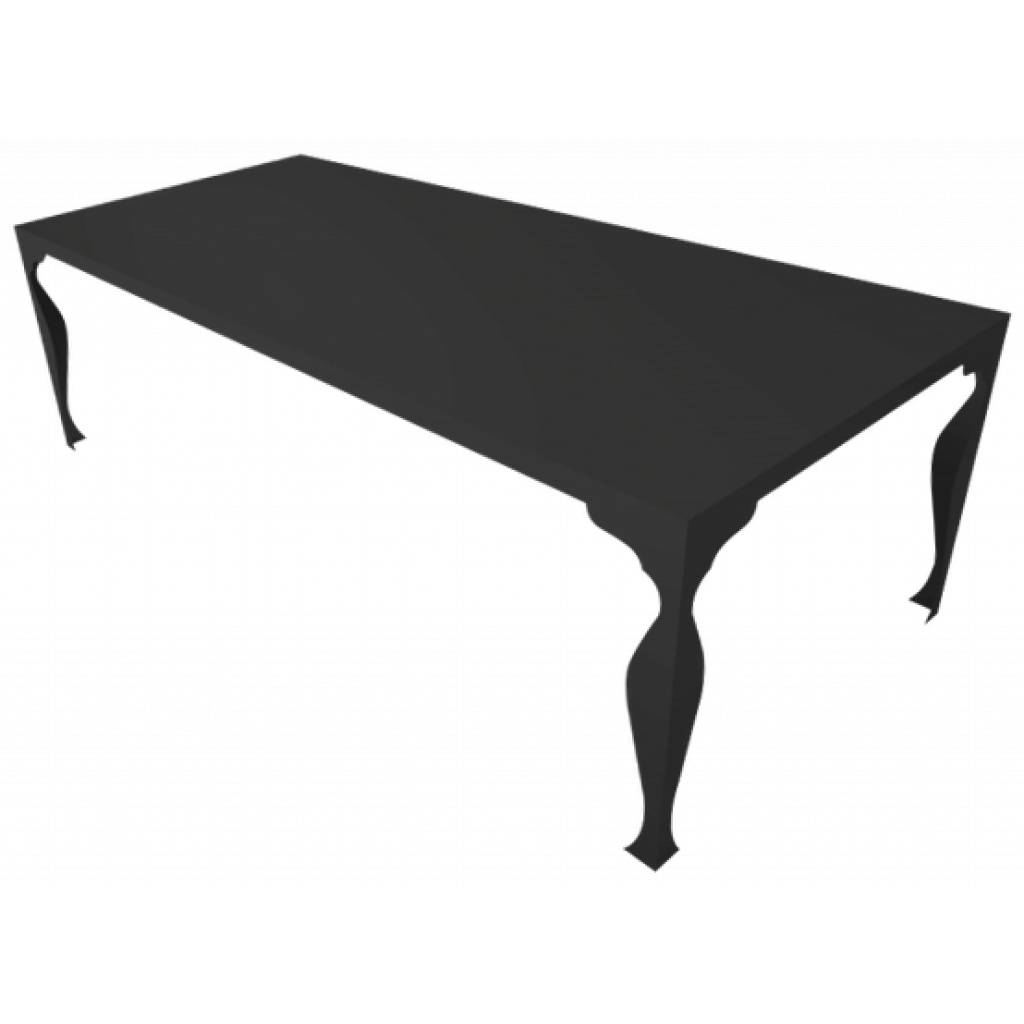 Black Drop In Dining Table Design With Revolution