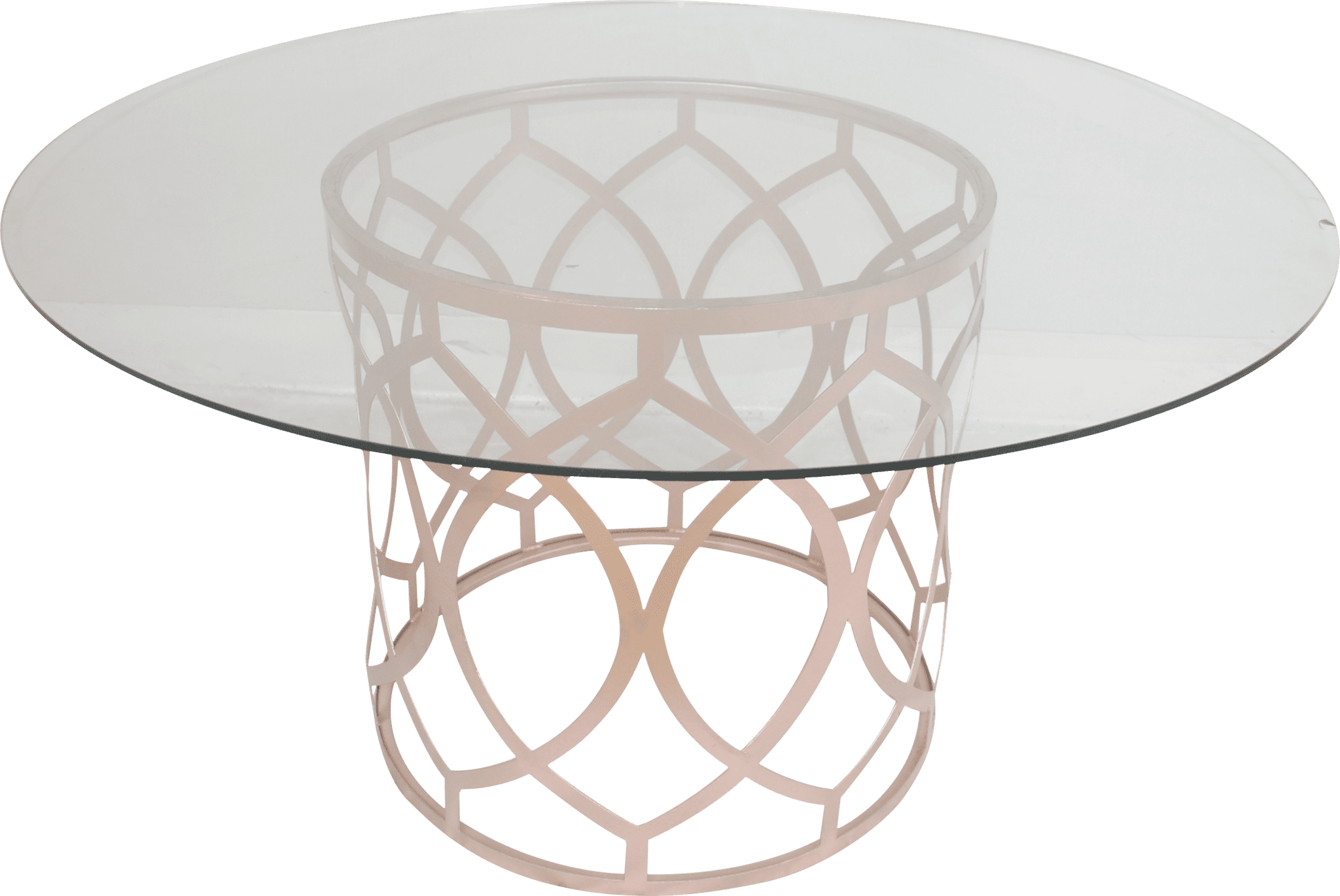 Regency Rose Gold Dining Table Design With Revolution